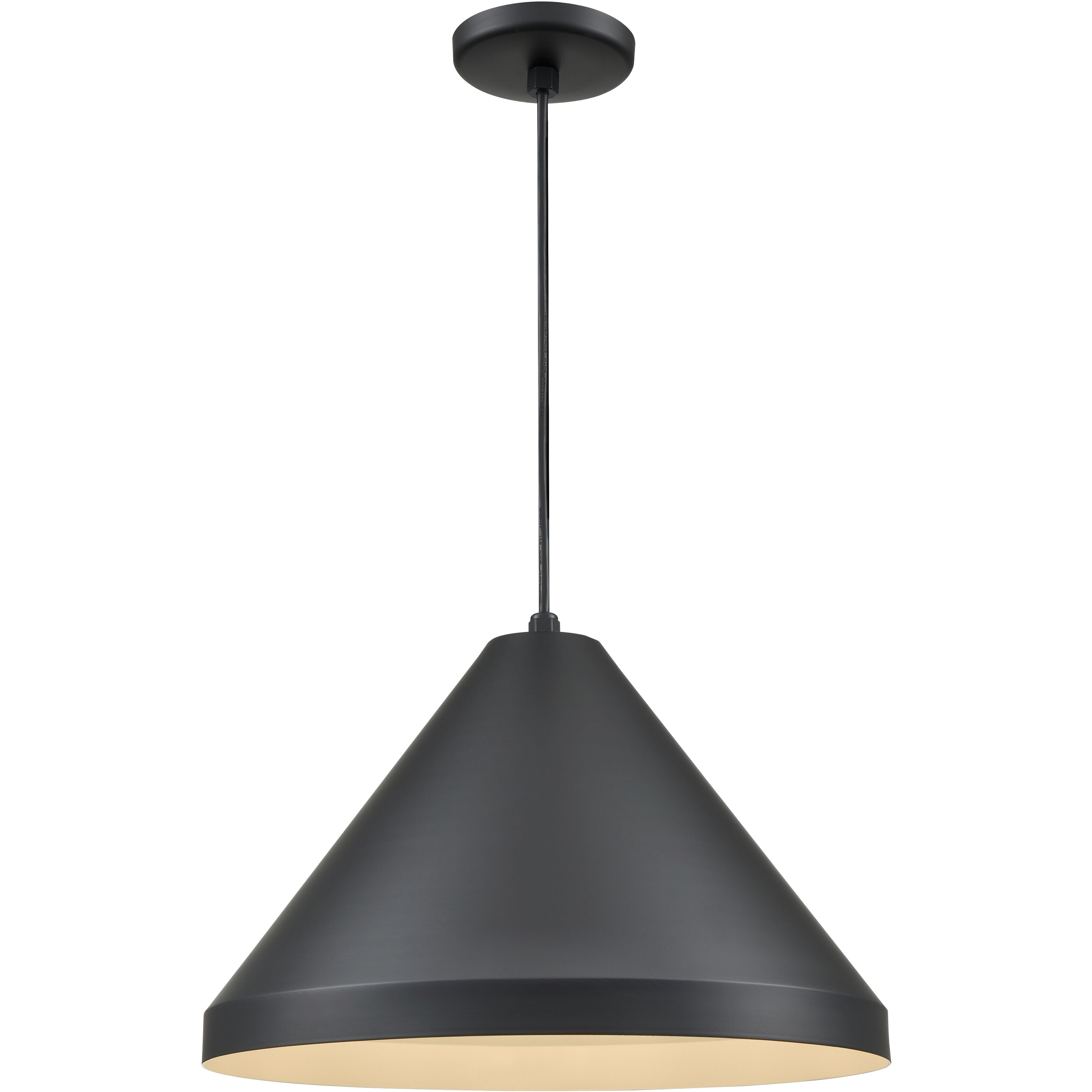 R Series 1 Light 13 inch Satin Black Outdoor Pendant